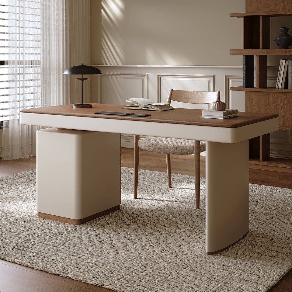 Bàn làm việc kết hợp kệ trang trí decor phòng ngủ